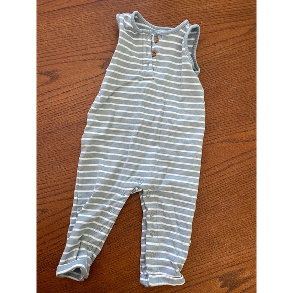 Little Planet By Carters- Striped Romper- Size 12M- Organic - Picture 1 of 5